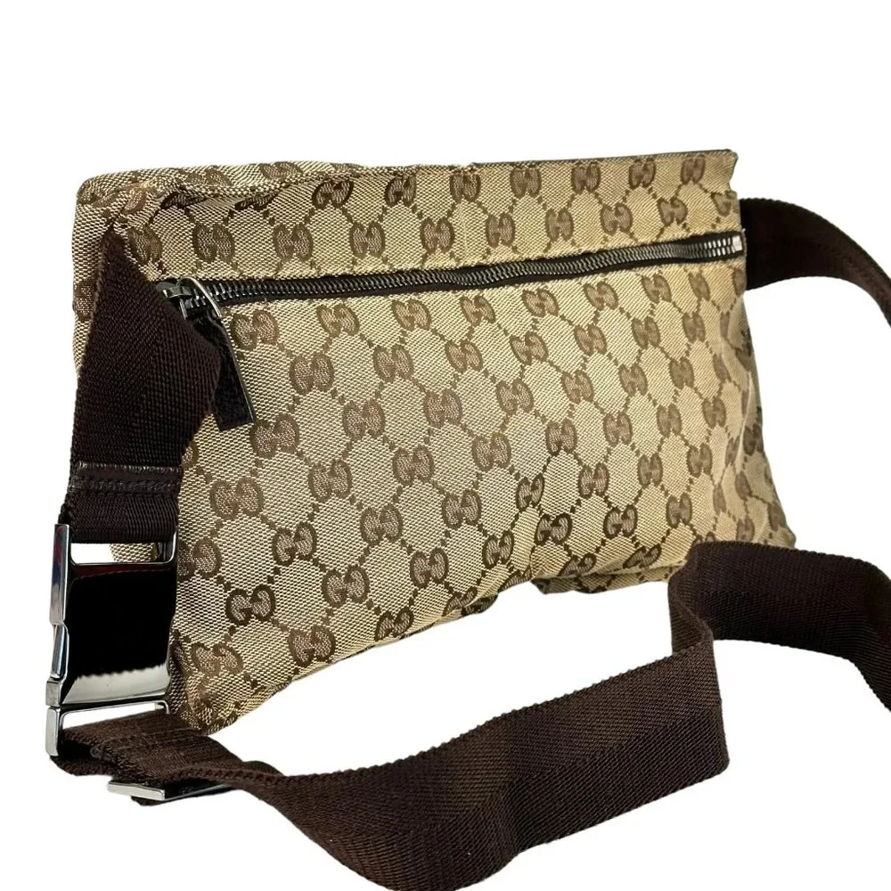Gucci GG Canvas Web Print Double Pocket BELTBAG